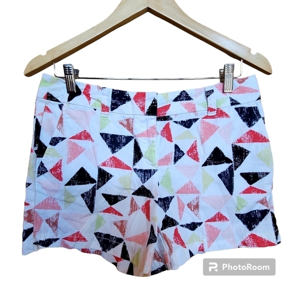 Loft Size 2 Geometrical Chino Shorts Vacation Beach Summer - Picture 1 of 4